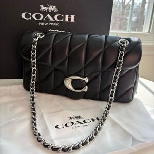 Coach Tabby 26 Shoulder Bag, Black/ Silver Hardware NWOT